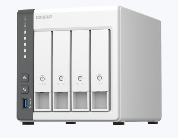 QNAP TS-433-4G 4 Bay NAS 64-bit ARM 4-core Cortex-A55 2.0GHz, 4GB On Board, Mali-G52 GPU, 2.5G Ethernet, WOL, 2*USB2, 1*USB3.2 Gen1 QNAP TS-433-4G 4 Bay NAS 64-bit ARM 4-core Cortex-A55 2.0GHz, 4GB On Board, Mali-G52 GPU, 2.5G Ethernet, WOL, 2*USB2, 1*USB3.2 Gen1